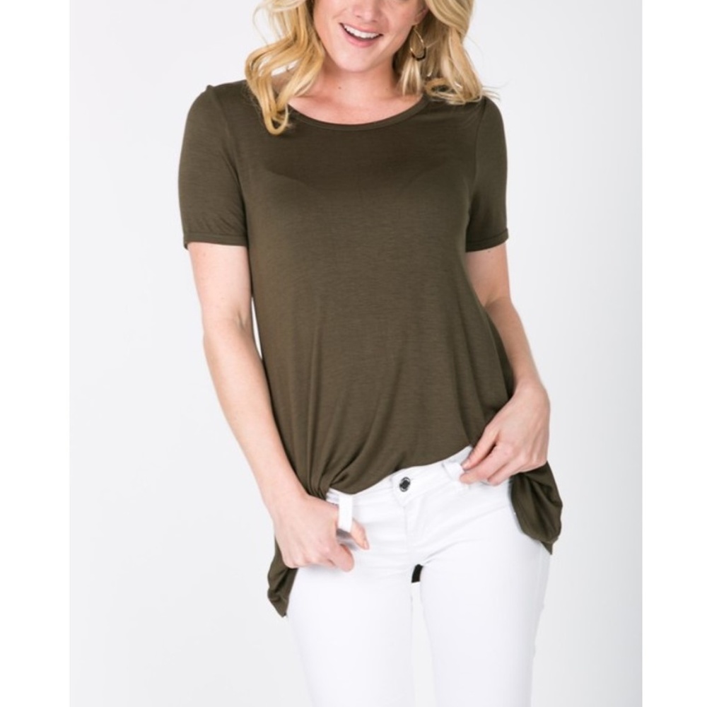 New! Olive Perfect Fit Tunic Tee